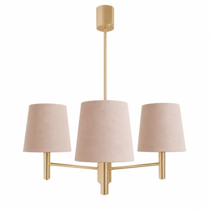 Brilagi - Deckenleuchte mit Stange MONTE 3xE27/60W/230V Beige/Gold