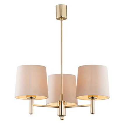 Brilagi - Deckenleuchte mit Stange MONTE 3xE27/60W/230V Beige/Gold