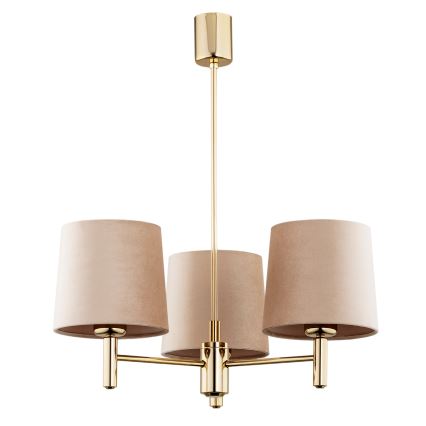 Brilagi - Deckenleuchte mit Stange MONTE 3xE27/60W/230V Beige/Gold