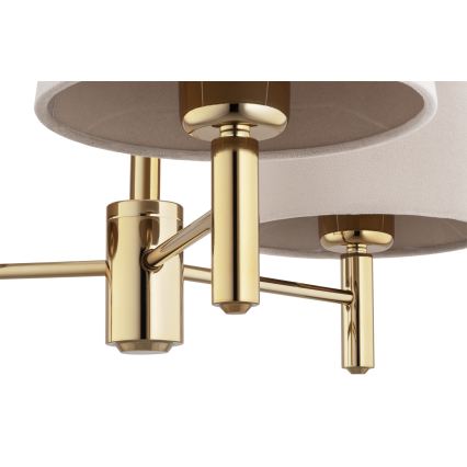 Brilagi - Deckenleuchte mit Stange MONTE 3xE27/60W/230V Beige/Gold