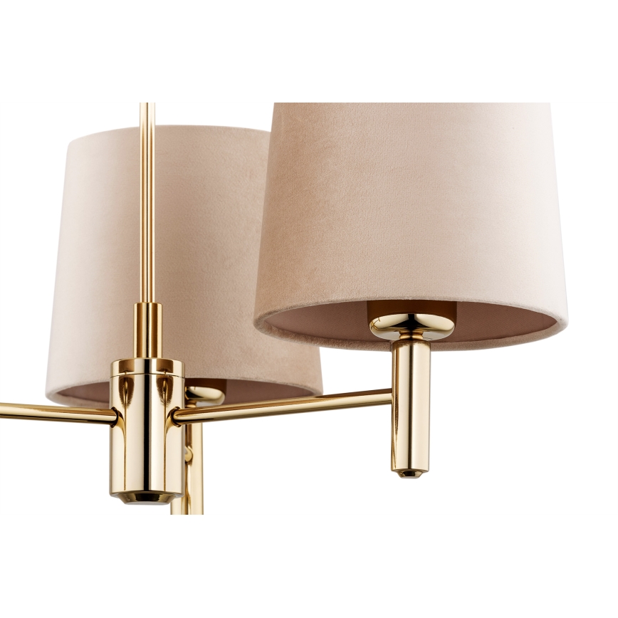 Brilagi - Deckenleuchte mit Stange MONTE 3xE27/60W/230V Beige/Gold