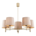 Brilagi - Deckenleuchte mit Stange MONTE 5xE27/15W/230V beige/gold