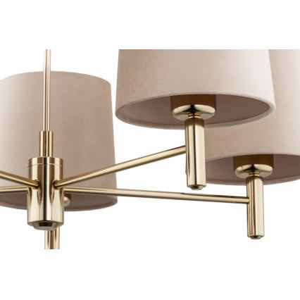 Brilagi - Deckenleuchte mit Stange MONTE 5xE27/15W/230V beige/gold