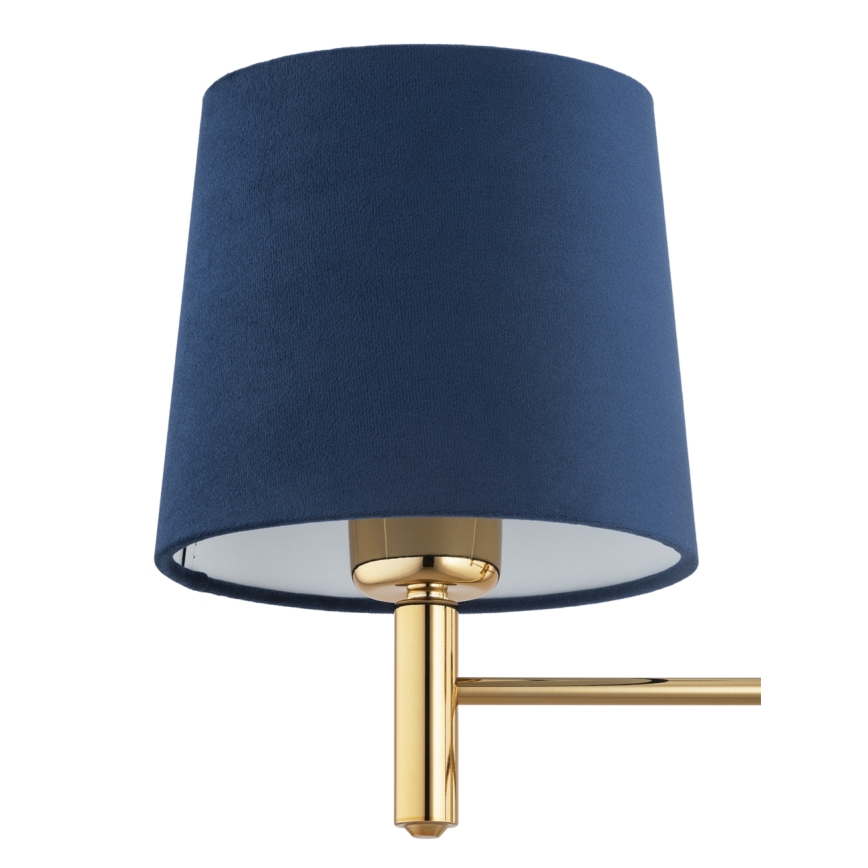 Brilagi - Deckenleuchte mit Stange MONTE 5xE27/60W/230V blau/gold