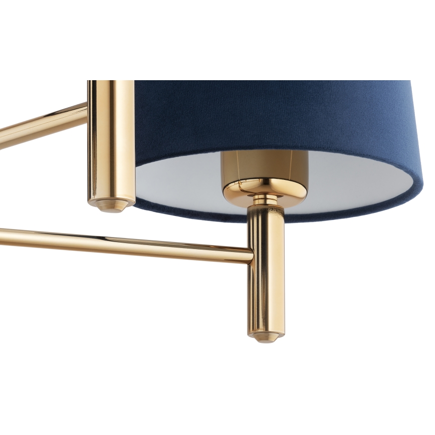 Brilagi - Deckenleuchte mit Stange MONTE 5xE27/60W/230V blau/gold