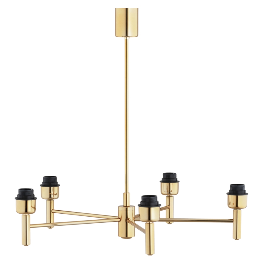 Brilagi - Deckenleuchte mit Stange MONTE 5xE27/60W/230V blau/gold