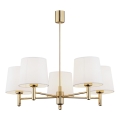 Brilagi - Deckenleuchte mit Stange MONTE 5xE27/60W/230V creme/gold