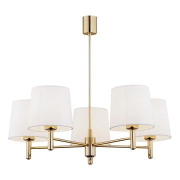 Brilagi - Deckenleuchte mit Stange MONTE 5xE27/60W/230V creme/gold