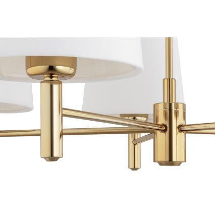 Brilagi - Deckenleuchte mit Stange MONTE 5xE27/60W/230V creme/gold