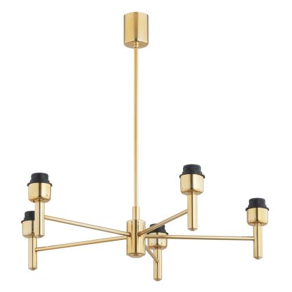 Brilagi - Deckenleuchte mit Stange MONTE 5xE27/60W/230V creme/gold