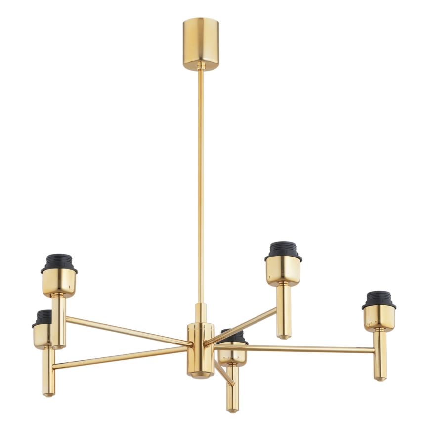 Brilagi - Deckenleuchte mit Stange MONTE 5xE27/60W/230V creme/gold