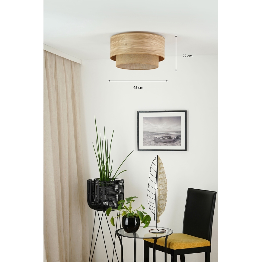 Brilagi - Deckenleuchte MONTANA BOHO 1xE27/15W/230V d 45 cm braun
