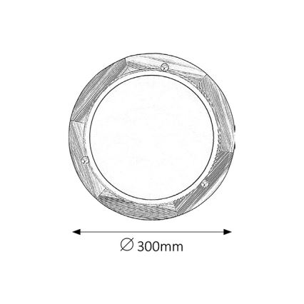 Brilagi - Deckenleuchte ORBIS 1x E27/60W/230V Ø 30 cm Kiefer