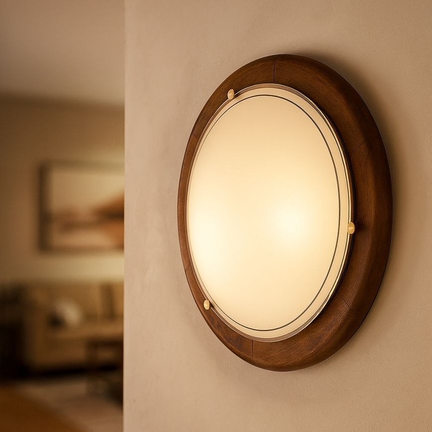 Brilagi - Deckenleuchte ORBIS 1xE27/60W/230V Ø 30 cm Kiefer