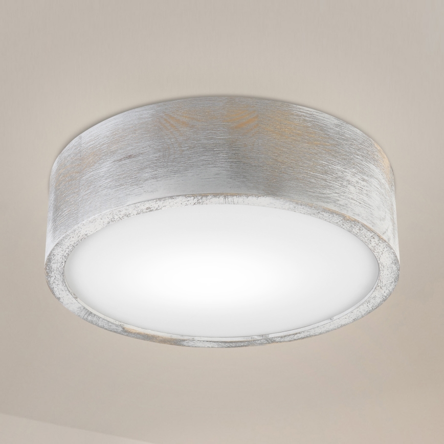 Brilagi - Deckenleuchte PINO 1xE27/15W/230V Kiefer/Silber Ø 27,5 cm