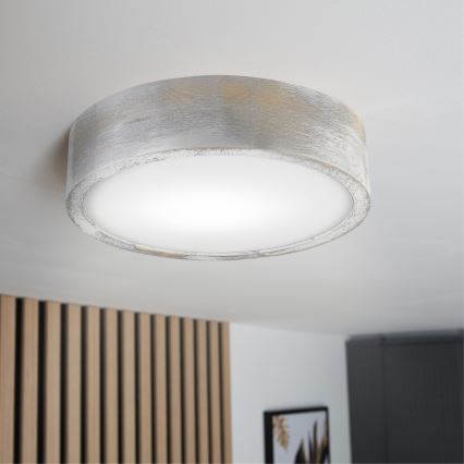 Brilagi - Deckenleuchte PINO 1xE27/15W/230V Kiefer/Silber Ø 27,5 cm