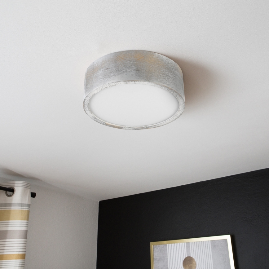 Brilagi - Deckenleuchte PINO 1xE27/15W/230V Kiefer/Silber Ø 27,5 cm