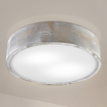 Brilagi - Deckenleuchte PINO 2xE27/15W/230V Kiefer/Silber Ø 37,5 cm
