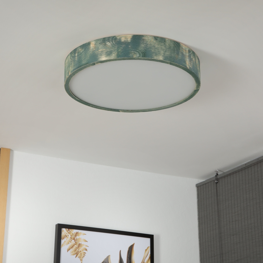 Brilagi - Deckenleuchte PINO 3xE27/15W/230V Kiefer/Grün Ø 47,5 cm