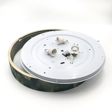 Brilagi - Deckenleuchte PINO 3xE27/15W/230V Kiefer/Grün Ø 47,5 cm