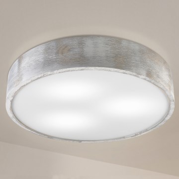 Brilagi - Deckenleuchte PINO 3xE27/15W/230V Kiefer/Silber Ø 47,5 cm