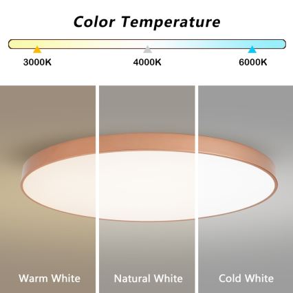 BRILAGI - LED-Deckenleuchte POOL LED/180W/230V 3000/4000/6000K Ø 120 cm bronzefarben