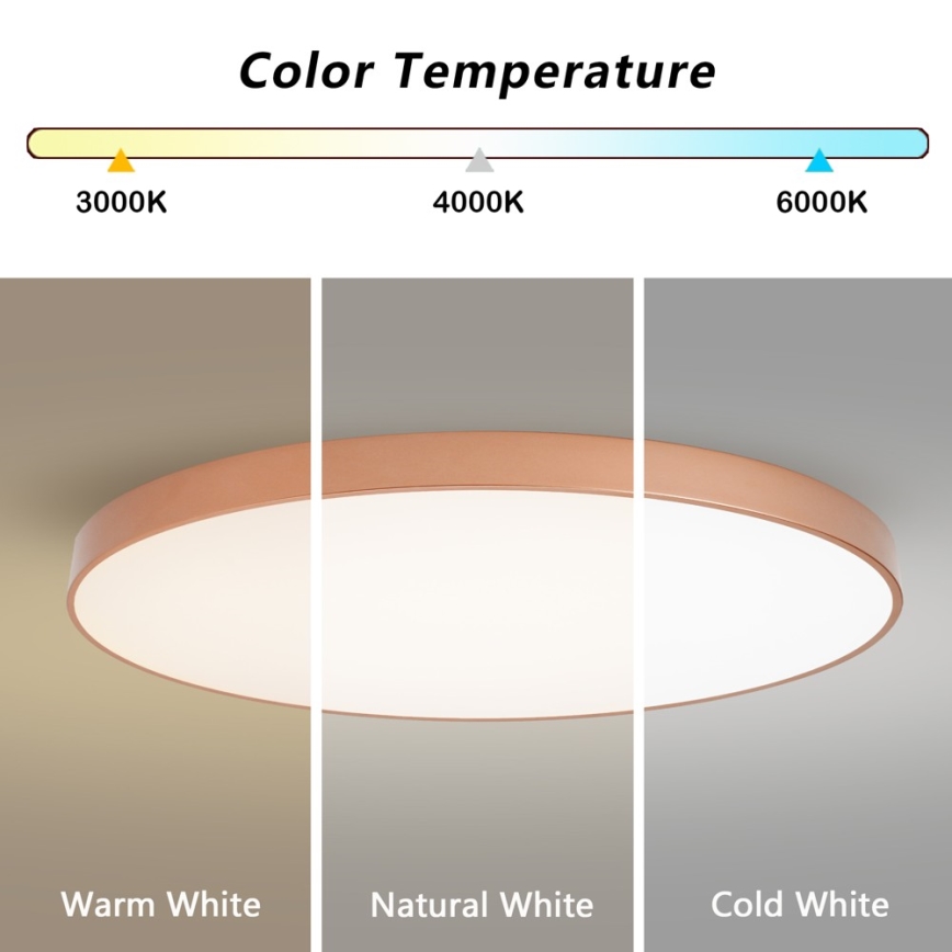 BRILAGI - LED-Deckenleuchte POOL LED/180W/230V 3000/4000/6000K Ø 120 cm bronzefarben