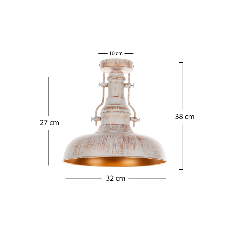 Brilagi - Deckenleuchte PYRONIC 1x E27/40W/230V Ø 32 cm creme/Patina