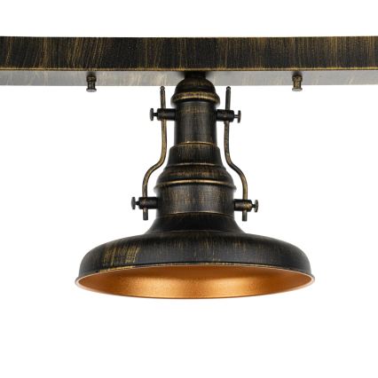Brilagi - Deckenleuchte PYRONIC 3xE27/40W/230V Bronze/Patina