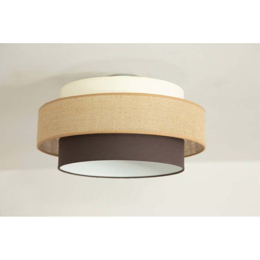 Brilagi - Deckenleuchte RESNA 1x E27 / 60 W / 230 V Ø 40 cm beige/schwarz