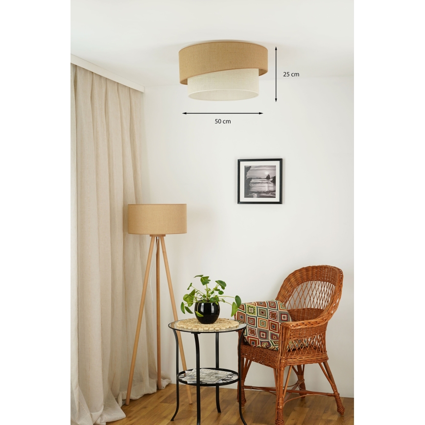 Brilagi - Deckenleuchte SHINE 1xE27/15W/230V d 50 cm beige/cremefarben