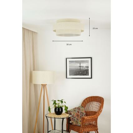 Brilagi - Deckenleuchte SPACE YUTE LED/12W/230V d 50 cm 3000K/4000K/6400K cremefarben