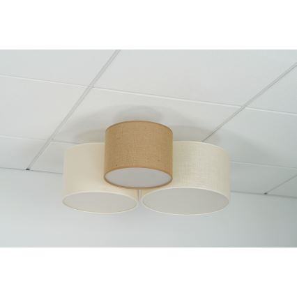 Brilagi - Deckenleuchte SPIDER 3xE27/15W/230V beige/cremefarben