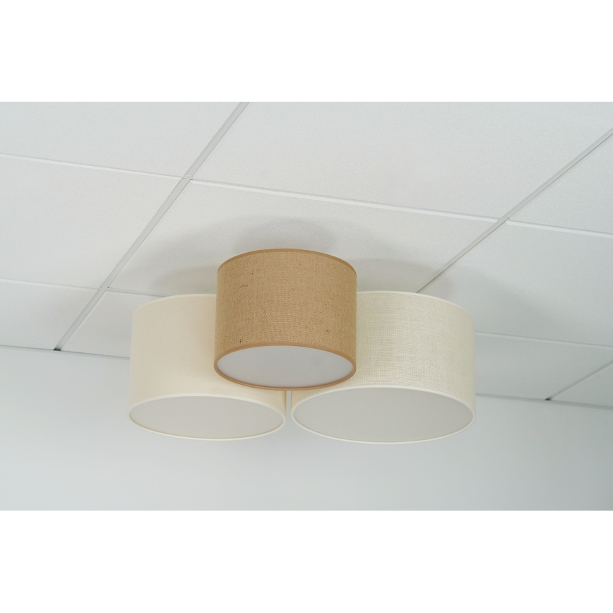 Brilagi - Deckenleuchte SPIDER 3xE27/15W/230V beige/cremefarben