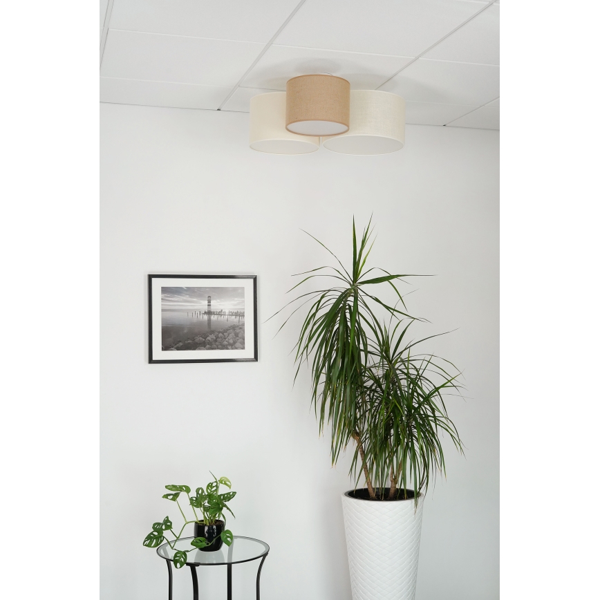 Brilagi - Deckenleuchte SPIDER 3xE27/15W/230V beige/cremefarben
