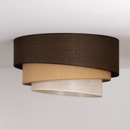 Brilagi - Deckenleuchte TRIO 3xE27/60W/230V Ø 60 cm braun/beige/weiß
