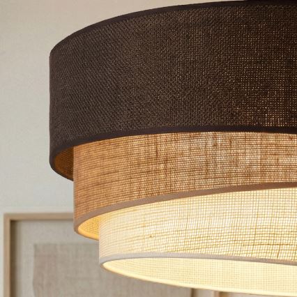 Brilagi - Deckenleuchte TRIO 3xE27/60W/230V Ø 60 cm braun/beige/weiß