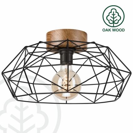 Brilagi - Deckenleuchte WOODY BASKET 1xE27/60W/230V Eiche Nussbaum