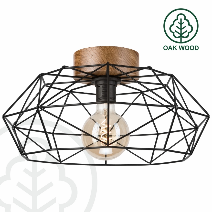 Brilagi - Deckenleuchte WOODY BASKET 1xE27/60W/230V Eiche Nussbaum