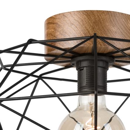 Brilagi - Deckenleuchte WOODY BASKET 1xE27/60W/230V Eiche Nussbaum