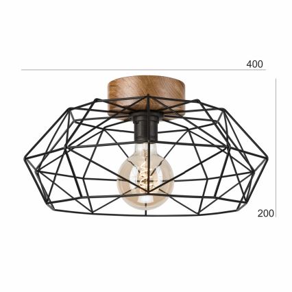 Brilagi - Deckenleuchte WOODY BASKET 1xE27/60W/230V Eiche Nussbaum