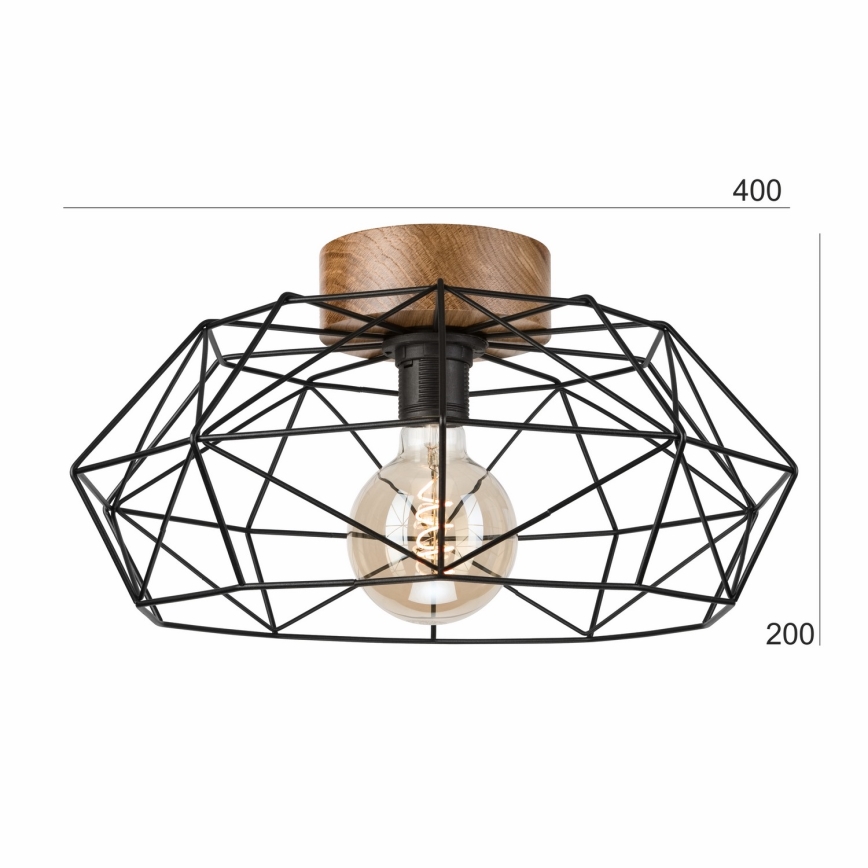 Brilagi - Deckenleuchte WOODY BASKET 1xE27/60W/230V Eiche Nussbaum