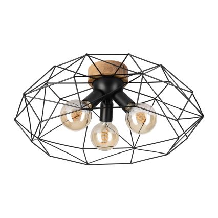 Brilagi - Deckenleuchte WOODY BASKET 3xE27/60W/230V Ø 60 cm Eiche