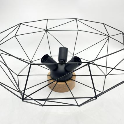 Brilagi - Deckenleuchte WOODY BASKET 3xE27/60W/230V Ø 60 cm Eiche