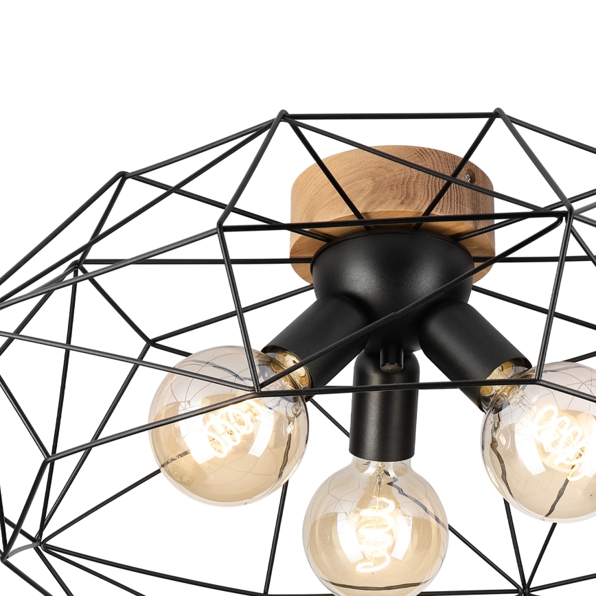 Brilagi - Deckenleuchte WOODY BASKET 3xE27/60W/230V Ø 60 cm Eiche