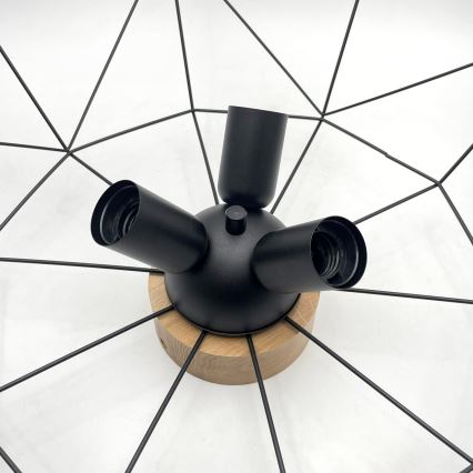 Brilagi - Deckenleuchte WOODY BASKET 3xE27/60W/230V Ø 60 cm Eiche