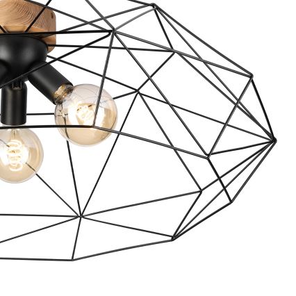 Brilagi - Deckenleuchte WOODY BASKET 3xE27/60W/230V Ø 80 cm Eiche