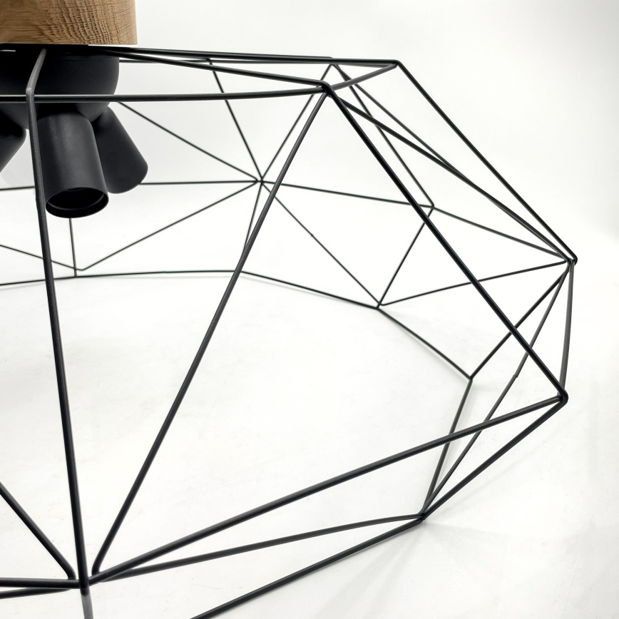 Brilagi - Deckenleuchte WOODY BASKET 3xE27/60W/230V Ø 80 cm Eiche