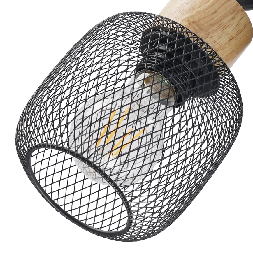 Brilagi - Deckenspot BASKLITE 4xE27/15W/230V Holz/Schwarz