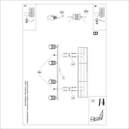 Brilagi - Deckenspot CRESTO 4xGU10/10W/230V türkis